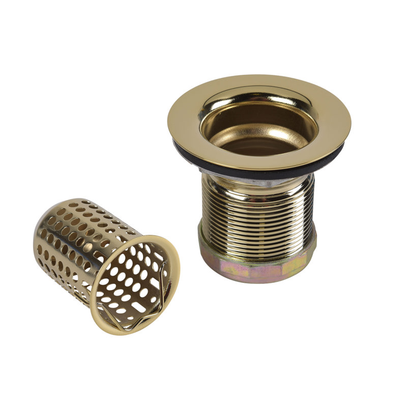 23030_h.jpg - Dearborn® Bar Sink Strainer w/ Crumb Cup. Length 2-1/8", Polished Brass