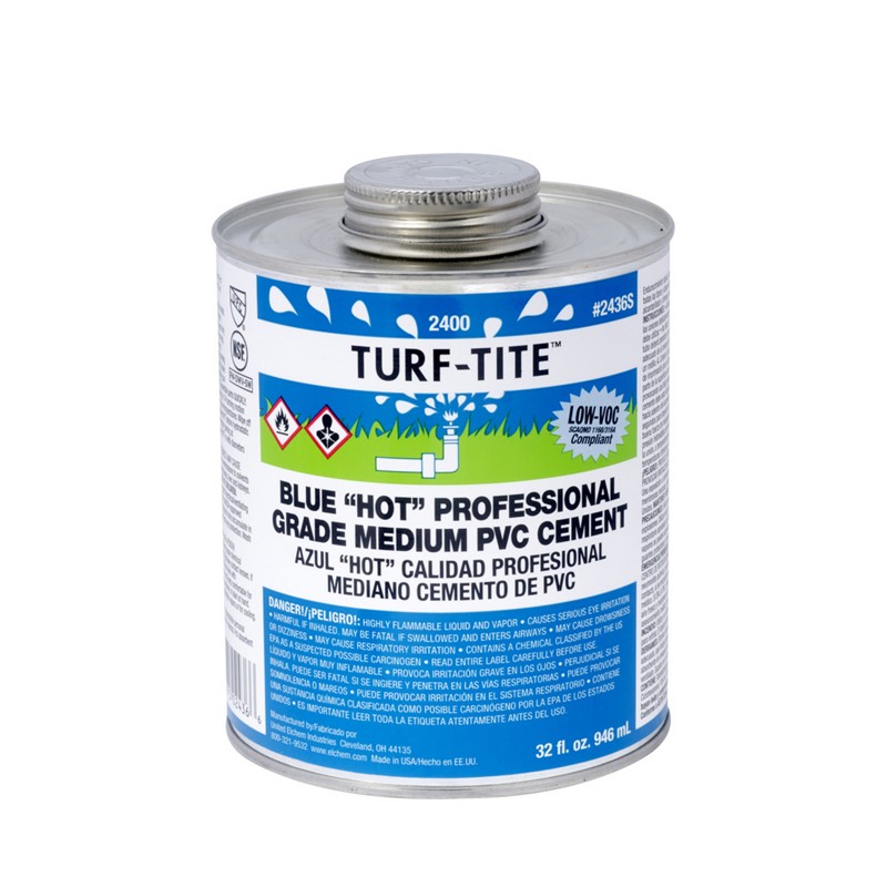 2436s_GHS.jpg - Oatey® 8 oz. Turf-Tite™ PVC Medium Body Hot Blue Cement