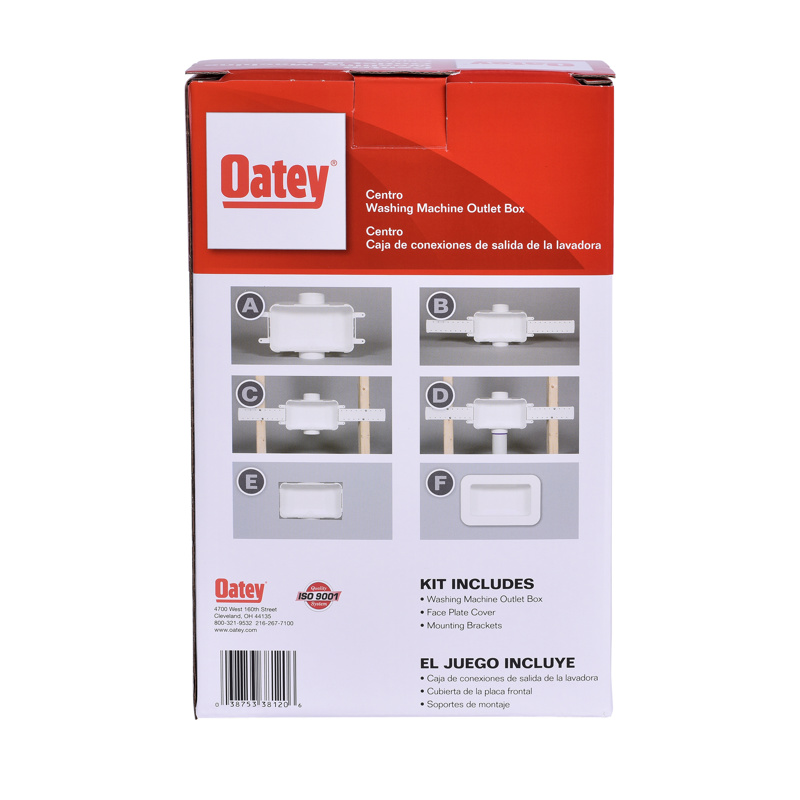38120_e.jpg - Oatey® Centro II, Plain box w/plastic faceplate, no valves - Standard Pack