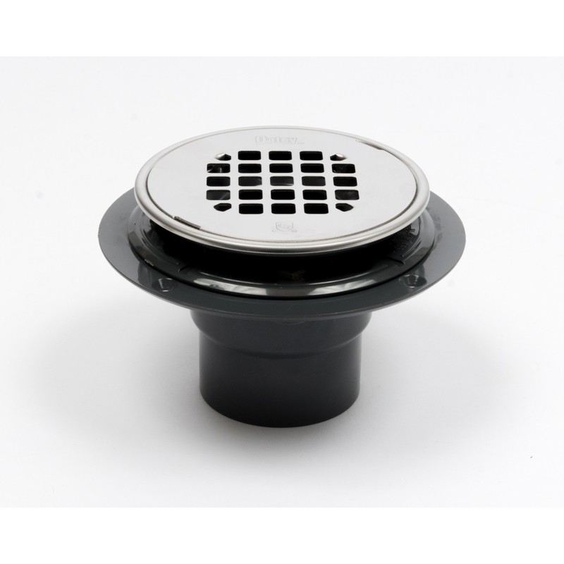 42260_A.jpg - Oatey® PVC Round Low Profile Drain Stainless Steel Snap-In Strainer with Ring