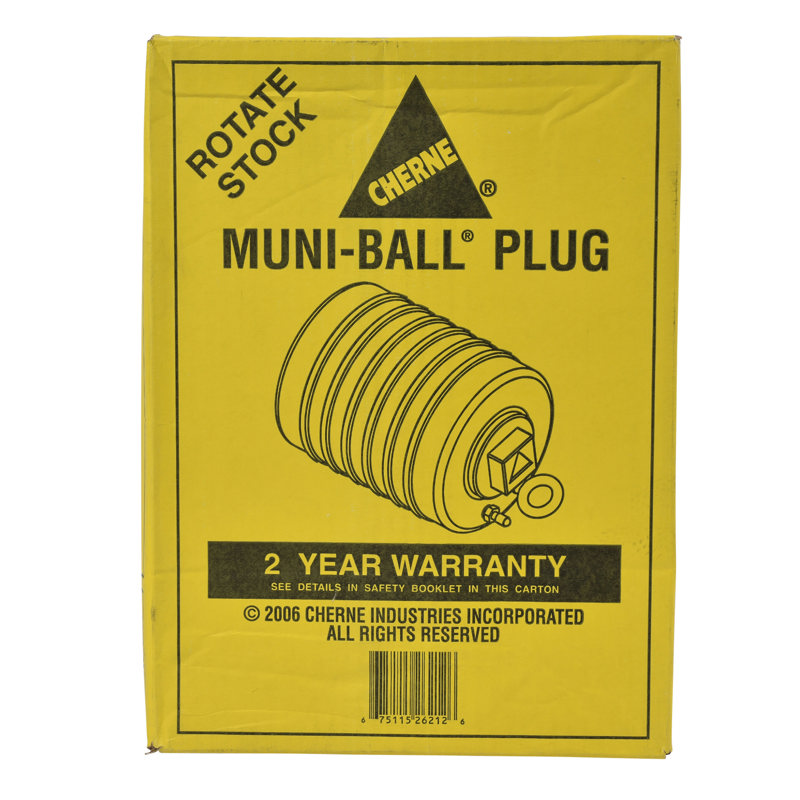 675115262126_R_001.jpg - Cherne® 12 in. Muni-Ball® Plug, 3 in. Bypass