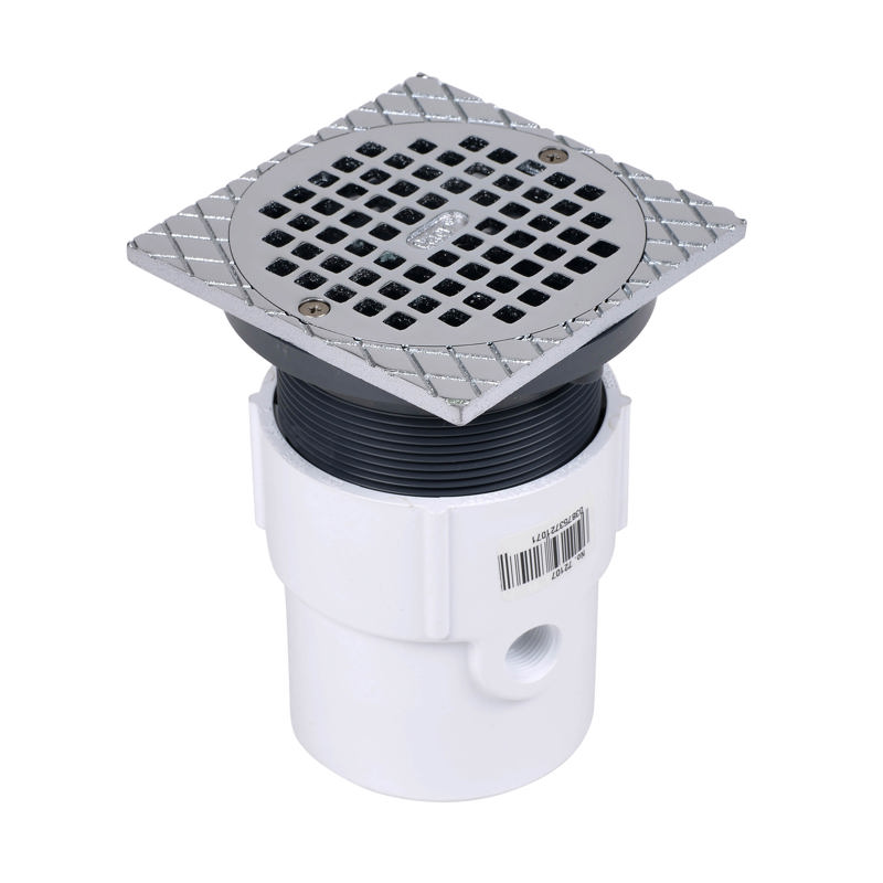 72107_h.jpg - Oatey® 3" or 4" PVC General Purpose Drain w/ 5" CHR Grate & Square Ring