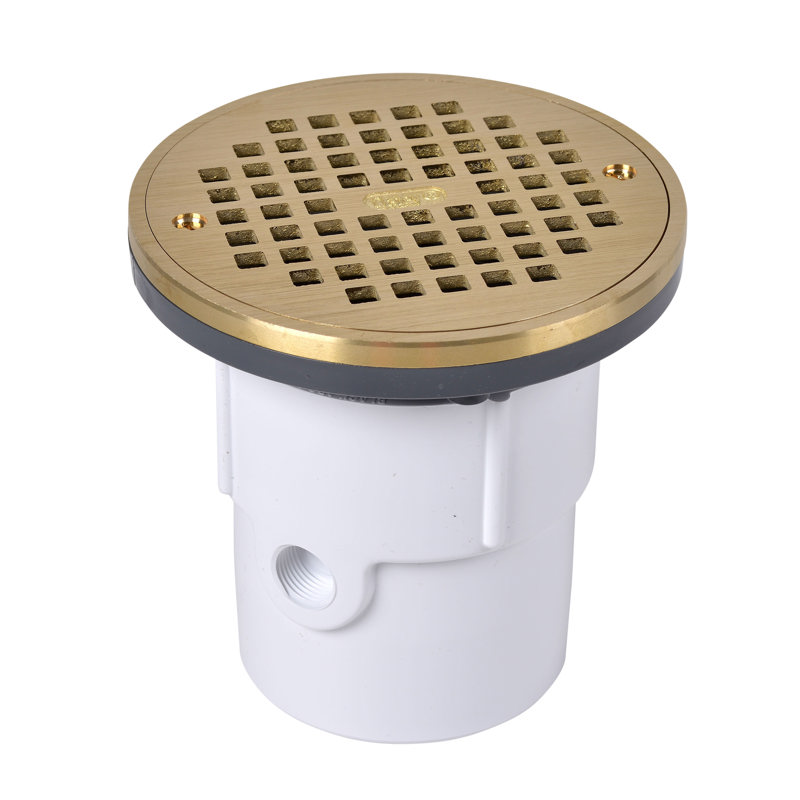 72137_h.jpg - Oatey® 3" or 4" PVC General Purpose Drain w/ 6" BR Grate & Round Ring