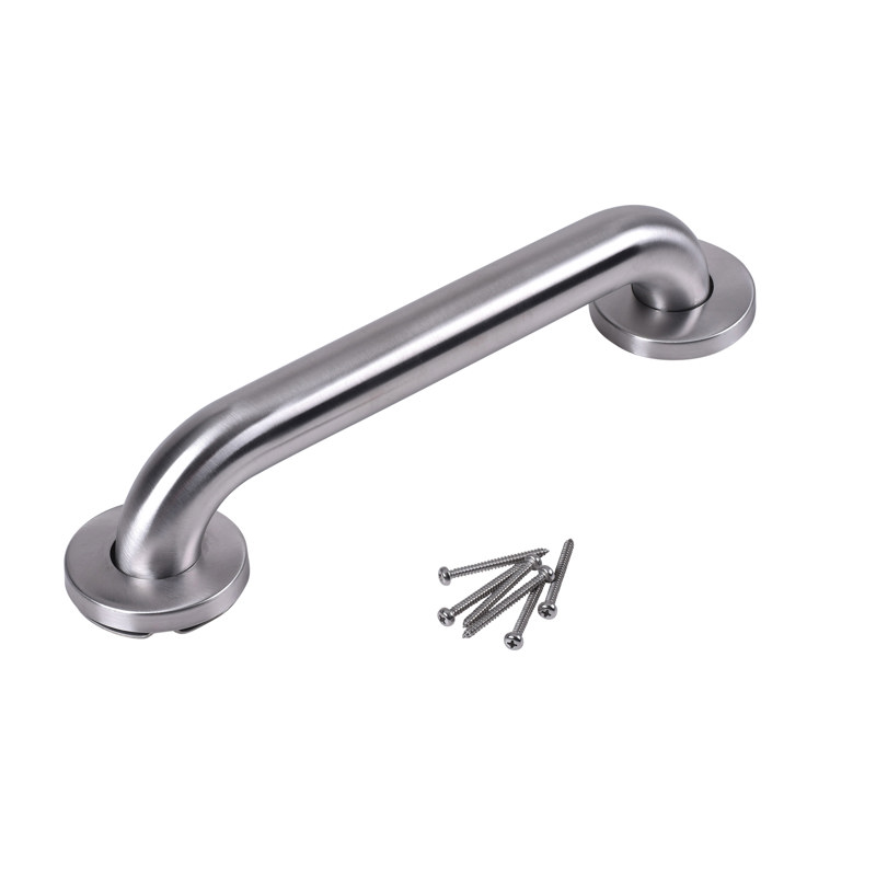 DB8912_h(altview).jpg - Dearborn® 1-1/2" x 12" Stainless Steel Grab Bar w/ Concealed Flange, Satin Finish