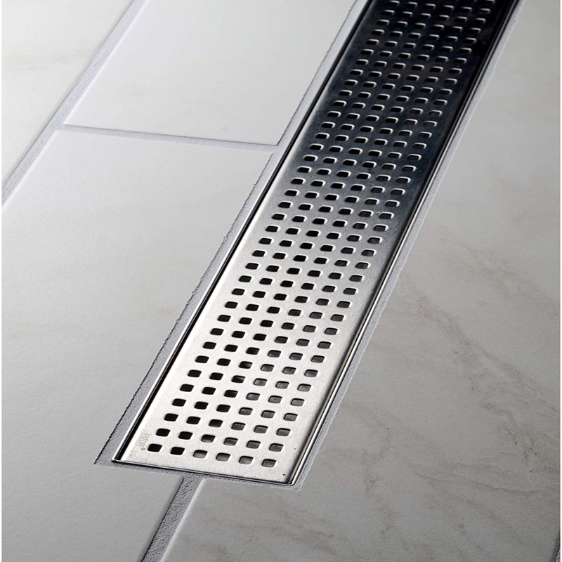 Linear_Square_Grate_APP_002.jpg - Designline™ 28 in. Stainless Steel Shower Linear Drain Square Grate