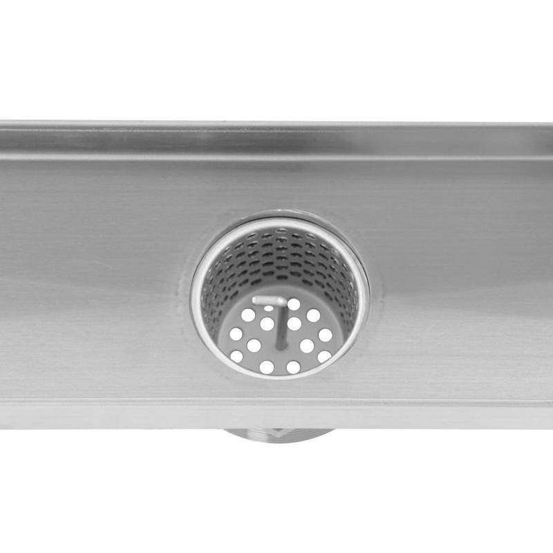 Linear_Square_Grate_C_001.jpg - Designline™ 24 in. Stainless Steel Linear Shower Drain with Matte Black Square Grate