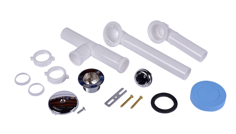 P9228_h.jpg - Dearborn® Full Kit, Plastic Tubular – Touch-Toe Stopper with Chrome Finish Trim