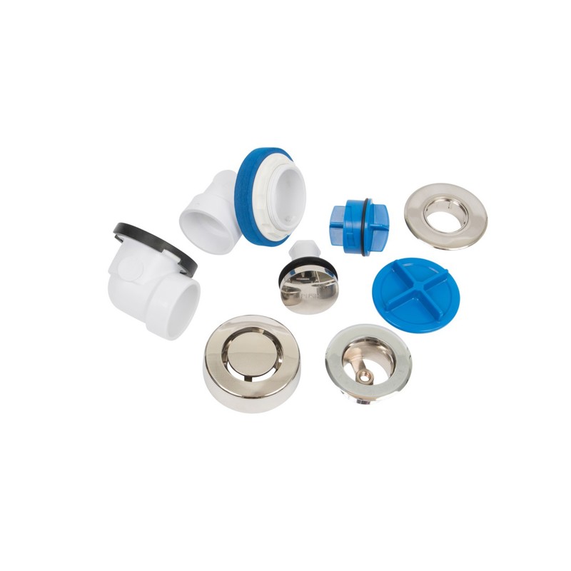 P9950BNX.jpg - Dearborn® True Blue® PVC Half Kit, Touch Toe Stopper, with Test Kit, Brushed Nickel