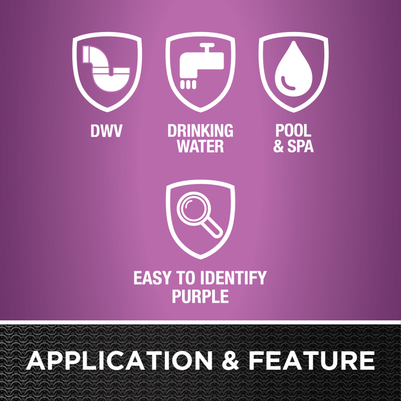 PurplePrimeApp&Feature_INFO_001.jpg - Hercules® 16 oz. PVC and CPVC Purple Primer