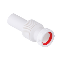 038753005454_H_001.jpg - Oatey Form N Fit 1-1/4 in. White Plastic Slip-Joint Sink Drain Tailpiece Extension Tube