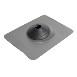038753129426_H_001.jpg - Oatey® 1.5 in. – 3 in. All-Flash® No-Calk® Aluminum Gray 11 in. x 14.5 in. Base Roof Flashing
