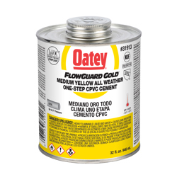 038753319131_H_001.jpg - Oatey® 32 oz. CPVC All Weather Flowguard Gold® 1-Step Yellow Cement