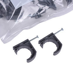038753339023_H_001.jpg - Oatey® 1 in Half Clamp Pipe Clamps With Nails (50 in polybag)