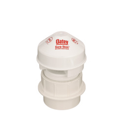 038753392547_H_001.jpg - Oatey® Sure-Vent® 1.5 in. - 2 in. 20 Branch, 8 Stack DFU Air Admittance Valve PVC Sched. 40, 90° adapter