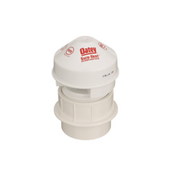 038753392554_H_001.jpg - Oatey® Sure-Vent® 1.5 in. 20 Branch, 8 Stack DFU Air Admittance Valve PVC Sched. 40, Straight Adapter