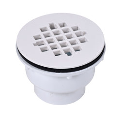 038753420493_H_001.jpg - Oatey® 2 in. 2-Part PVC Solvent Weld Shower Drain with Plastic Strainer