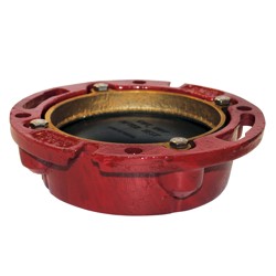 038753422565_H_001.jpg - Oatey® 4 in. Cast Iron Flange with Test Cap