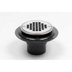 038753422633_H_001.jpg - Oatey® PVC Round Low Profile Drain Stainless Steel Screw-In Strainer with Ring