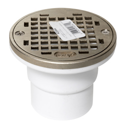 038753423845_H_001.jpg - Oatey® 2 in. or 3 in. PVC Round Nickel Cast Grate with Round Ring