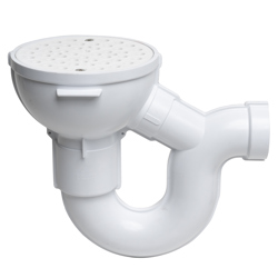 038753427249_H_001.jpg - Oatey® 2 in. PVC Floor drain with P-Trap and Cleanout
