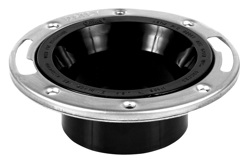038753434940_H_001.jpg - Oatey® 3 in. x 4 in. ABS Closet Flange with Stainless Steel Ring without Test Cap