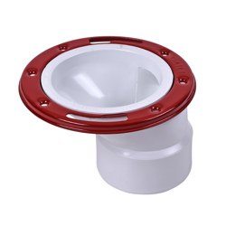 038753435015_H_001.jpg - Oatey® 3 in. or 4 in. PVC Offset Closet Flange with Metal Ring without Test Cap