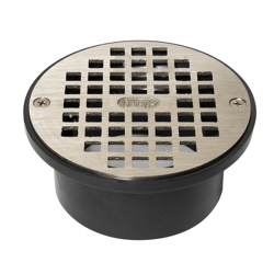 038753436005_H_001.jpg - Oatey® 3 in. or 4 in. ABS General Purpose Drain with  5 in. Nickel Alloy Grate