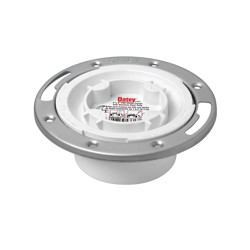 038753436135_H_001.jpg - Oatey® 3 in. or 4 in. Easy Tap Closet Flange, PVC with Stainless Steel Ring