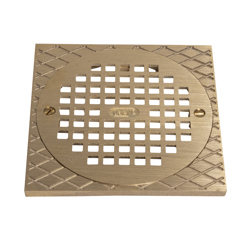 038753801407_H_001.jpg - Oatey® 6" Round BR Grate & Square Ring