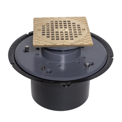 038753821467_H_001.jpg - Oatey® 6" ABS Adj. Commercial Drain w/ 6" BR Grate & Square Ring