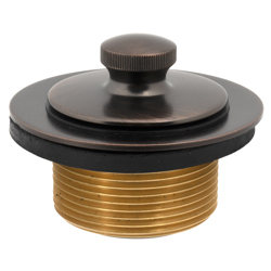 041193004260_H_001.jpg - Dearborn® Conversion Kit, Two-Hole Cover Plate, Uni-Lift Stopper with Oil Rubbed Bronze Finish Trim