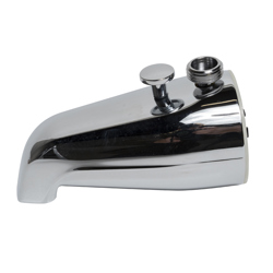 041193009050_H_001.jpg - Dearborn® Chrome Plated Die Cast Diverter Spout w/ Personal Shower Fitting w/ 3/4" x 1/2" Face Bushing