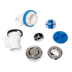 041193105356_H_001.jpg - Dearborn® True Blue® PVC Half Kit, Uni-Lift  Stopper, Chrome, Direct Drain