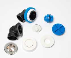 041193343239_H_001.jpg - Dearborn® True Blue® ABS Half Kit, Uni-Lift Stopper, with Test Kit, White