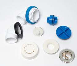 041193343390_H_001.jpg - Dearborn® True Blue® PVC Half Kit, Push n' Pull Stopper, with Test Kit, White