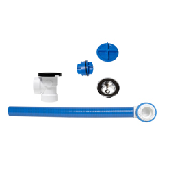 041193463197_H_001.jpg - Dearborn® True Blue® 24 in. FLEX PVC Rough Kit, Direct Drain, Zinc