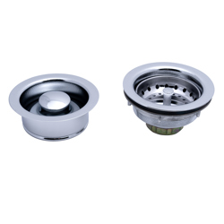 041193801302_H_001.jpg - Dearborn® Chrome-Plated Strainer and Disposal Flange Set