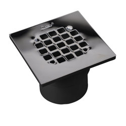 09_131SeriesTwoPartSlabDrain_Black_H_001.jpg - Oatey® 2 in. or 3 in. ABS Drain with Square Stainless Steel Snap-Tite Strainer