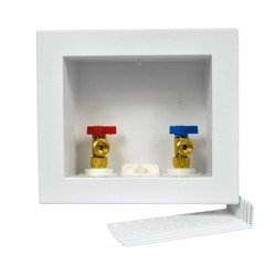 38528.jpg - Oatey® Quadtro, 1/4 Turn, F1807 PEX Washing Machine Outlet Box – Display Box