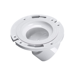 43816_h.jpg - Oatey® 3 in. or 4 in. PVC 45° Closet Flange with Plastic Ring without Test Cap