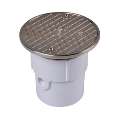 74227_h.jpg - Oatey® 3" or 4" PVC General Purpose Cleanout w/ 6" Cast NI Cover & Round Top