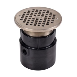 82338_h.jpg - Oatey® 4" ABS General Purpose Pipe Fit Drain w/ 6 " Cast NI Grate & Round Top