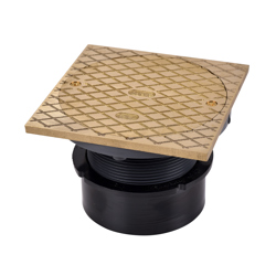 84149_h.jpg - Oatey® 4" ABS Hub Base General Purpose Cleanout w/ 6" BR Cover & Square Ring