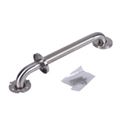 DB8716P_h.jpg - Dearborn® 1-1/4 in. x 16 in. Stainless Steel Grab Bar w/ Concealed Flange, Peened Finish