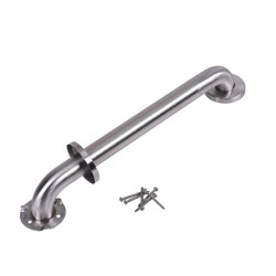 DB8918P_h.jpg - Dearborn® 1-1/2" x 18" Stainless Steel Grab Bar w/ Concealed Flange, Peened Finish
