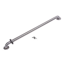 DB8942P_h.jpg - Dearborn® 1-1/2 in. x 42 in. Stainless Steel Grab Bar w/ Concealed Flange, Peened Finish