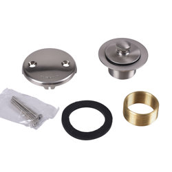 K28BN_h.jpg - Dearborn® Conversion Kit, Two-Hole Cover Plate, Uni-Lift Stopper with Brushed Nickel Finish Trim
