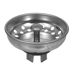 L74.jpg - Dearborn® Lucky 7 Sink Basket Strainer, Chrome Plated Brass Body w/ Stainless Steel 4-Prong Basket