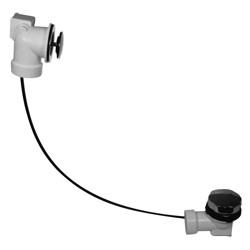 P7220BF.jpg - Dearborn® Rough-In Kit, Schedule 40 - PVC Cable Stopper with Chrome Finish Trim