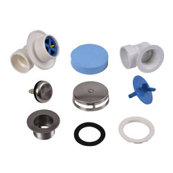 P7725BN_h.jpg - Dearborn® DBlue Half Kit, Schedule 40 - PVC Touch-Toe Stopper with Brushed Nickel Finish Trim